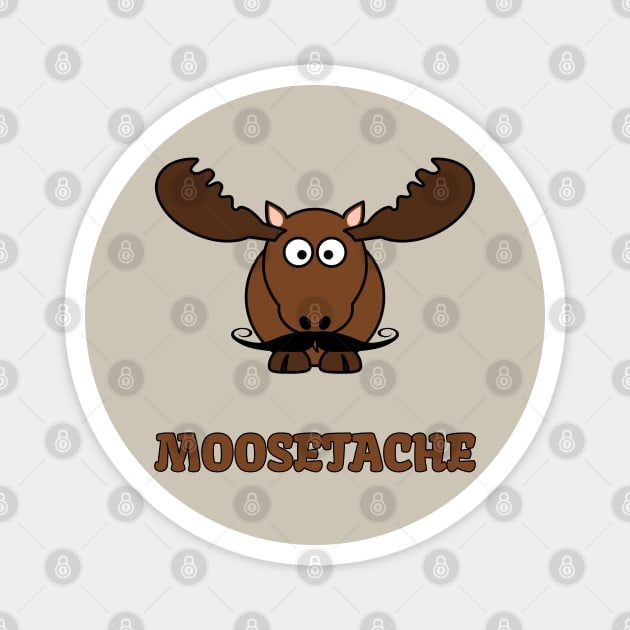 Moosetache Magnet by A T Design